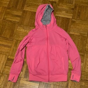 Reversible pink/gray hoodie for girls
